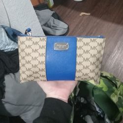 Michael Kors Blue/tan Purse