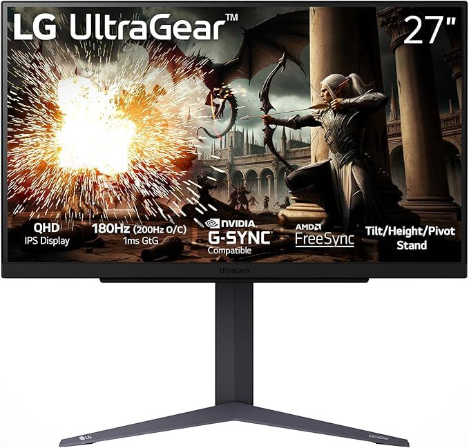 LG 27GS75QX-B 27-inch Ultragear QHD (2560x1440) Gaming Monitor#1693VUP2