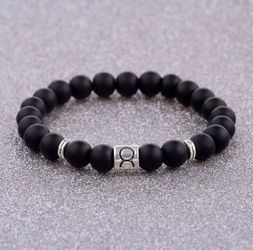 Black lava bead men fashion bracelets