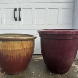 Extra Large Glazed Ceramic Pots