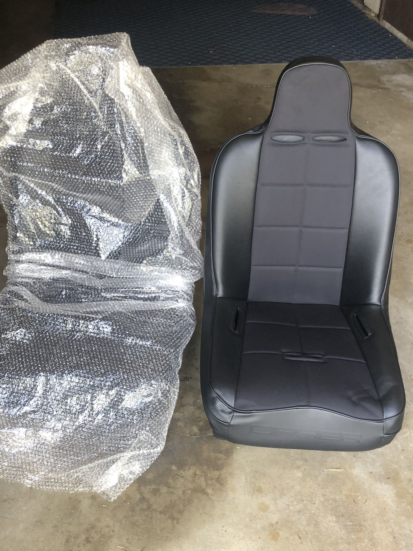 Cipher leather racing seat Jeep Bronco Chevy 