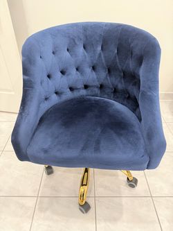 Blue accident office chair