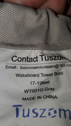 Tuszom Wakeboard Tower Boat Cover Gray