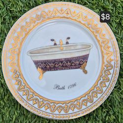 "Bath 1786" Clawfoot Tub Decorative Plate