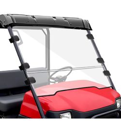 Front Windshield Compatible with Kawasaki Mule 3000 3010 2003-2013 Scratch-resistant Clear Full Windscreen for UTV Hard Coated 2-in-1 PC Window Heavy-