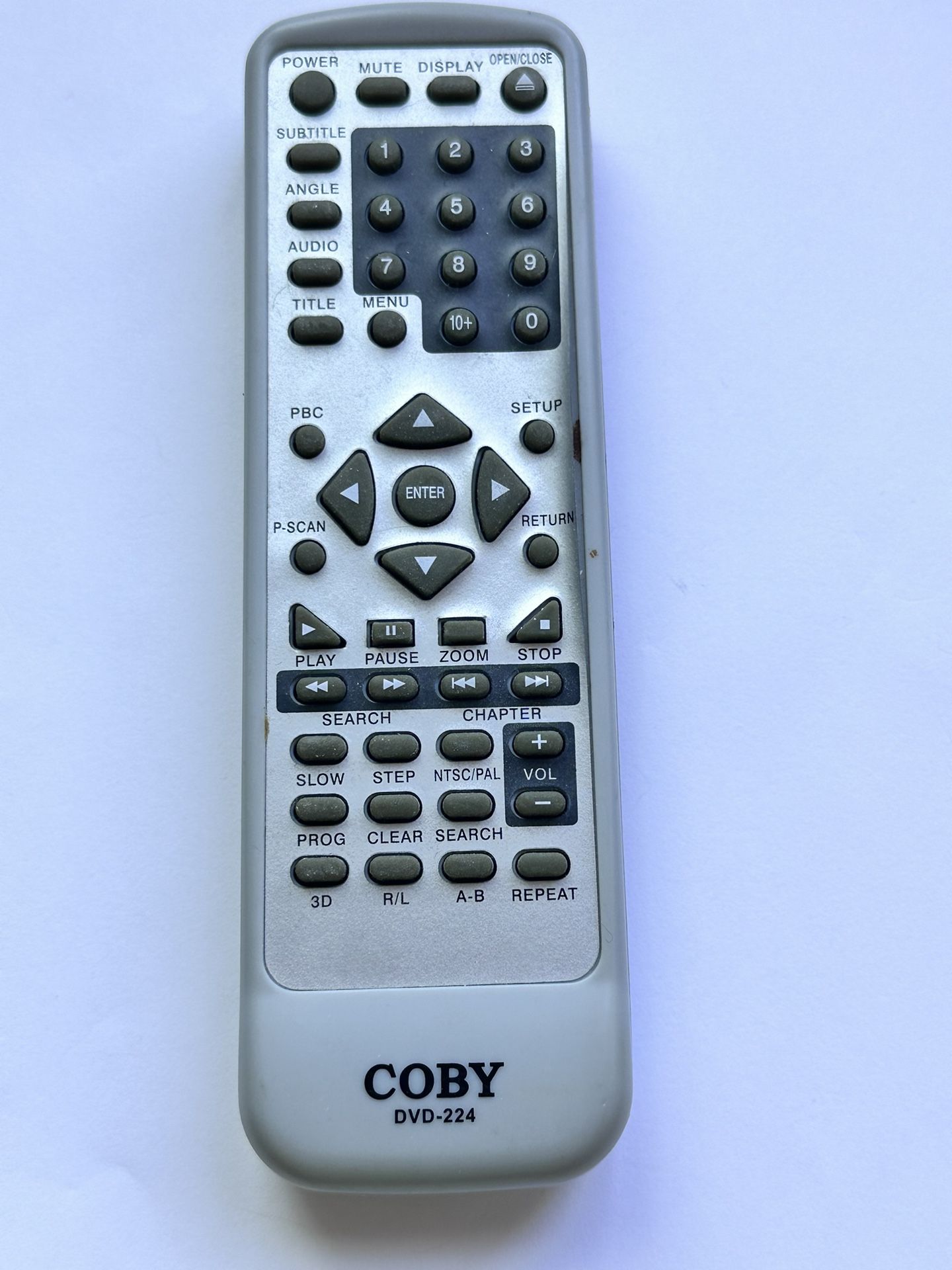 TESTED Original Coby DVD-224 DVD player remote control DVD224 DVD-237 DVD-755