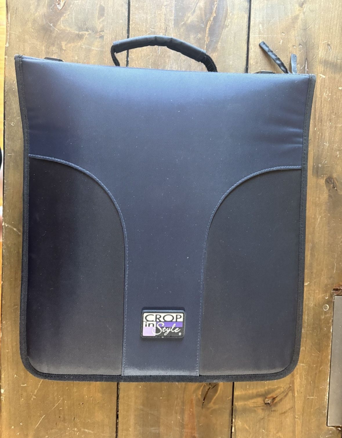 Crop In Style Scrapbook Embellishment Holder with supplies