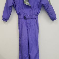Women's Size 6 Vintage Kaelin Ski Snowsuit One Piece (jacket +pants) Belted