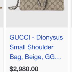 Gucci Dionysus Small Bag 
