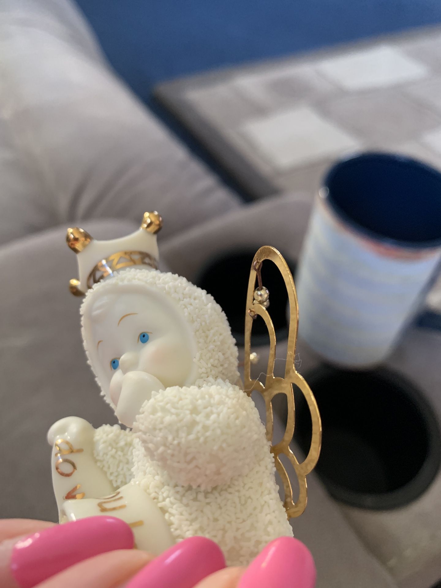Dept 56 Snow-babies “Do What You Love” Crown and Wings 2002 retired