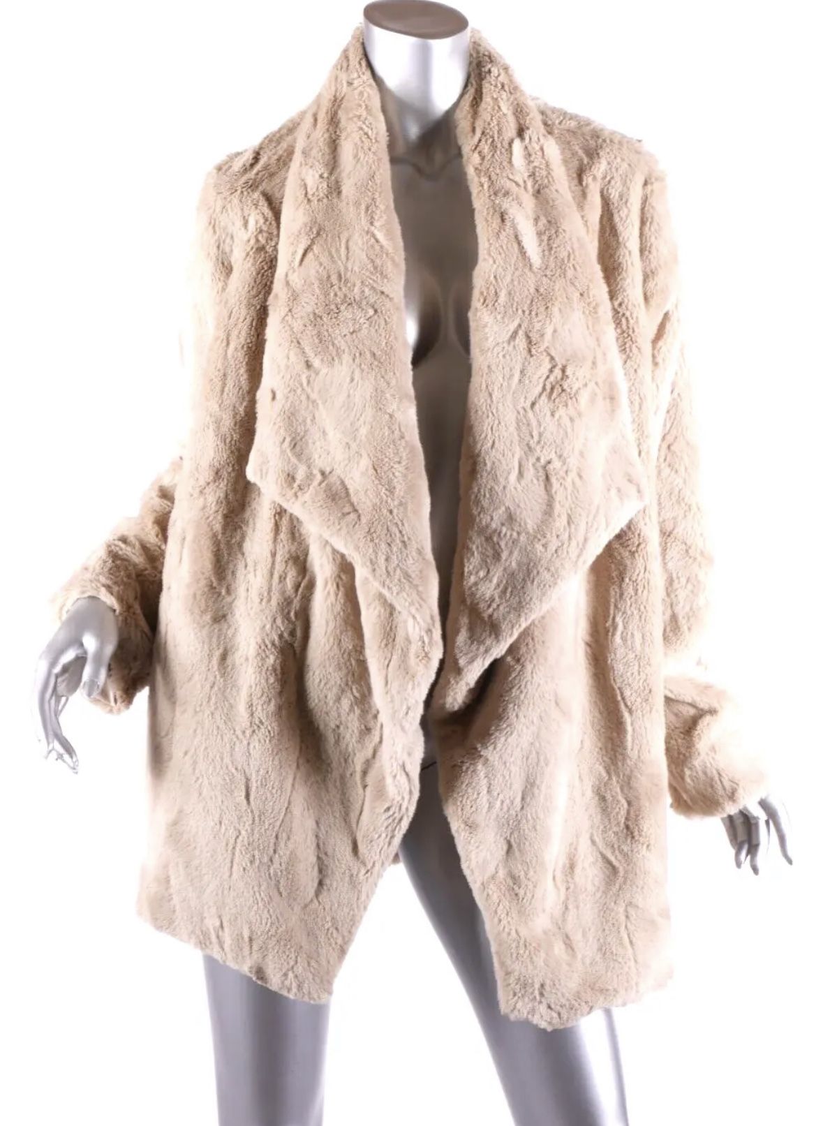 Authentic Catherine Malandrino Brand New Faux Fur Brown Coat