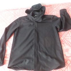 13 Bonaparte Hooded Over Shirt Men's  Sz M black wool Designer Button Down