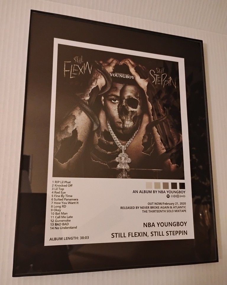 NBA Youngboy Photos Framed GLASS NEW 11 inch x 14 inch