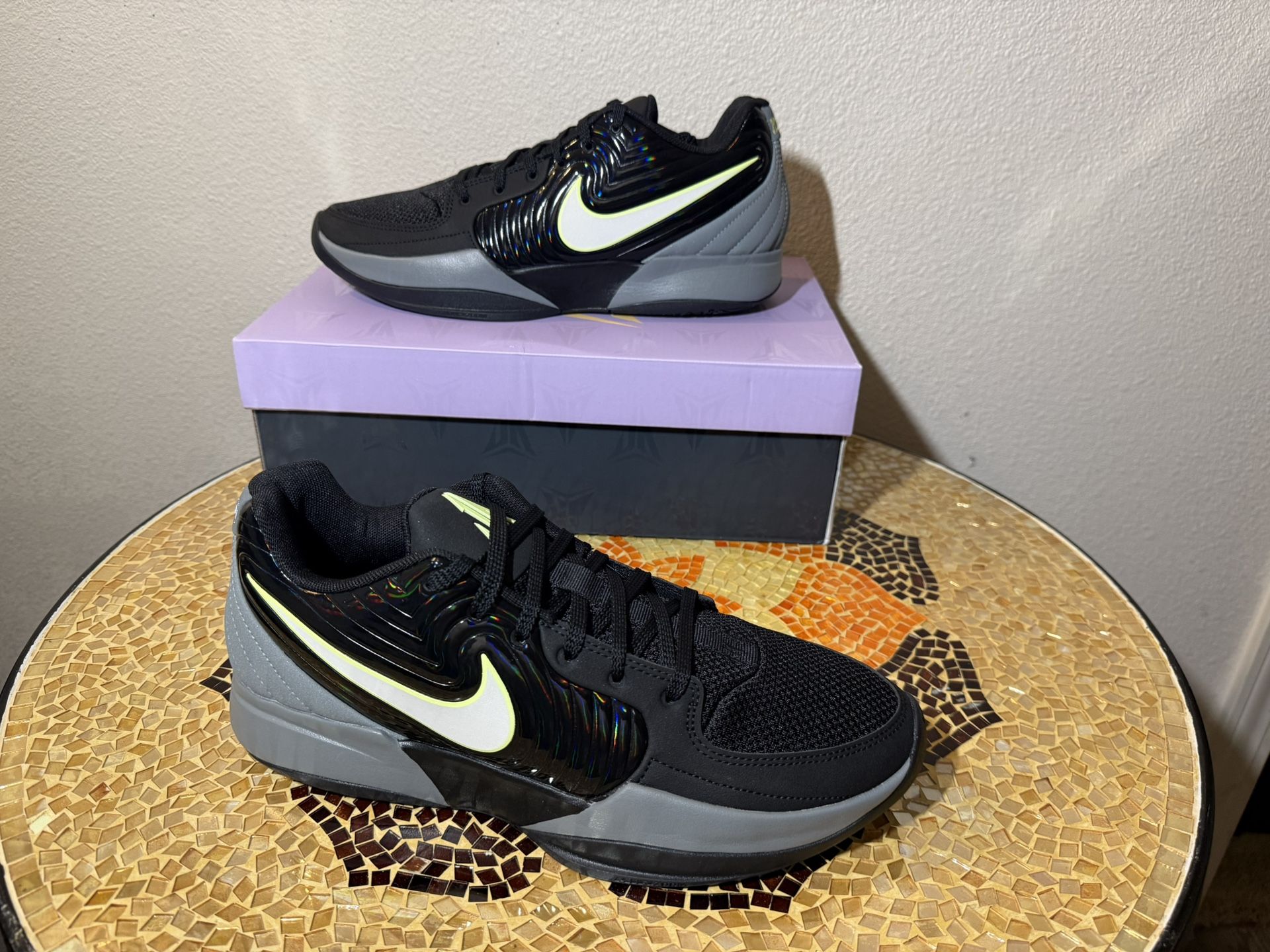  Nike Ja 2 - Black Phantom Grey Rainbow Reflective- NEW! SIZE 10 / 10.5 / 11