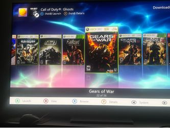 Xbox 360 - 55+ Games Installed + Physical Games – 2 Controllers