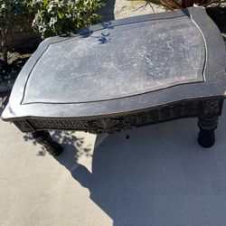 Wood And Marble Coffee Table