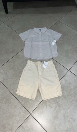 Toddler Boy’s Crewcuts by JCrew Shorts and Old Navy Shirt, Size 5, 5t