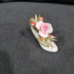 Vintage Porcelain High Heel Shoe Vase