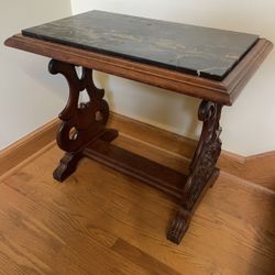 Antique Marble Top Side Table (The Tobey Furniture Co)