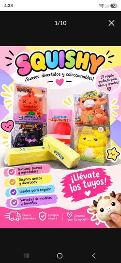 Squishy Squeeze Toy Assorted Pack🐮🍋🍦❤️🫐🧛‍♀️