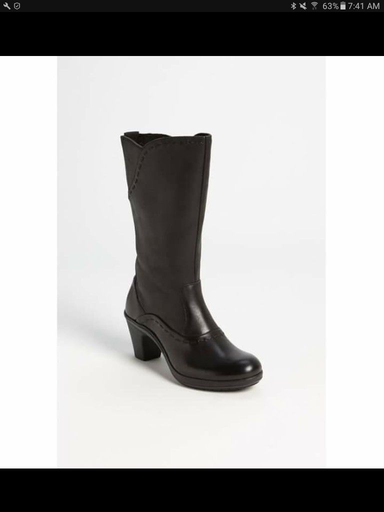 Josef Seibel Black Vivien 10 Boots... MSRP $224.... Size UK 40 US 9