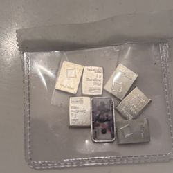 1 Gram Silver Bars (7 Total) 