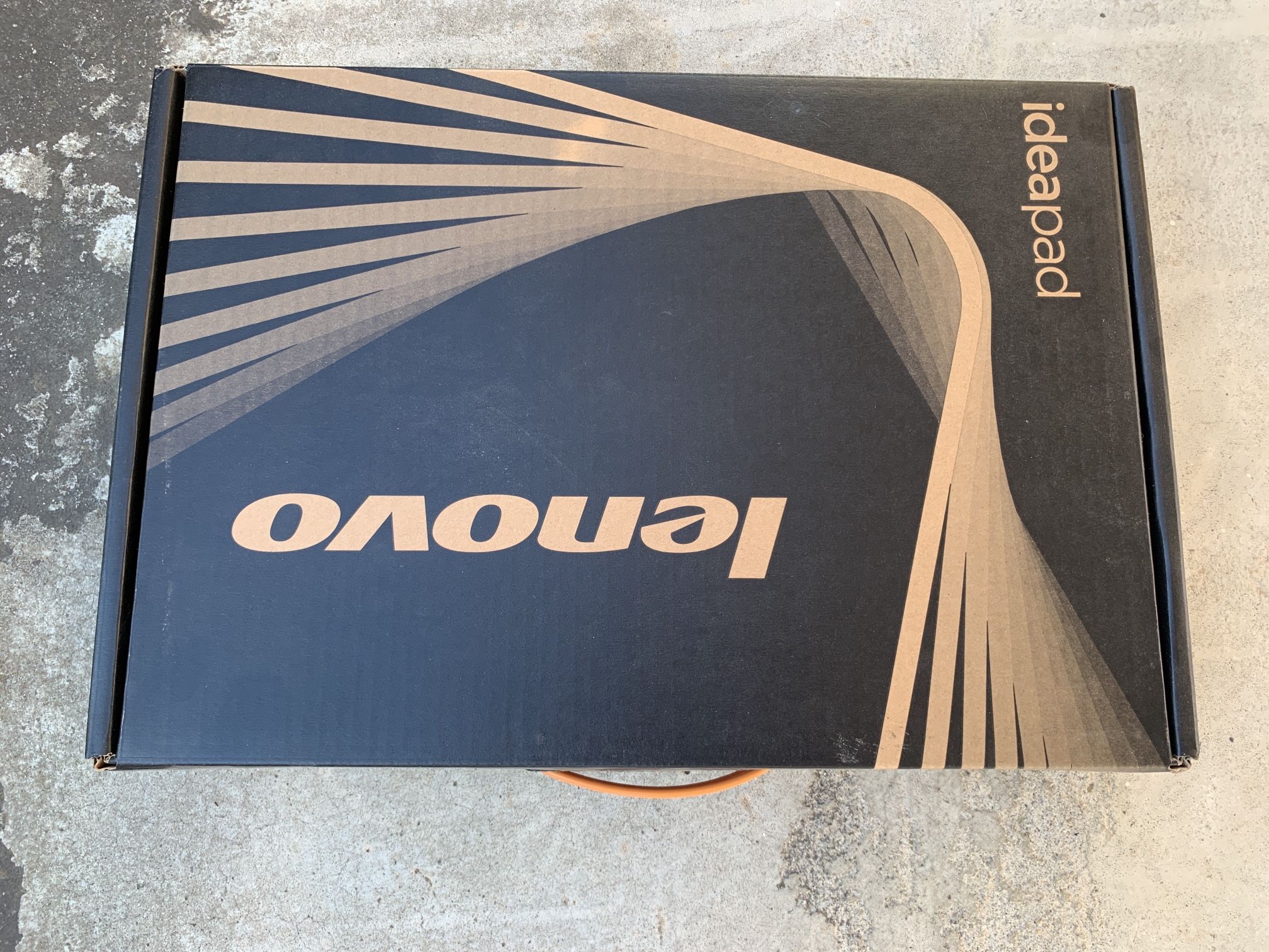 Empty Cardboard Lenovo Laptop Computer Box with packaging Material