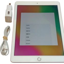 A1893 Apple iPad 6th Gen Wi-Fi 32GB Gold iOS Tablet Reset Tested Works grade A