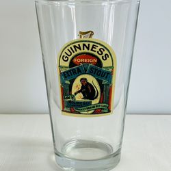 Barware ~ Rare Guinness Foreign Extra Stout Beer Glasses With Harp Design ~ Collectible | Barware Bar Decor