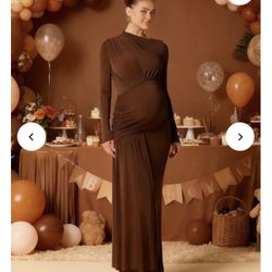 Brown Mommyknows Maternity Dress