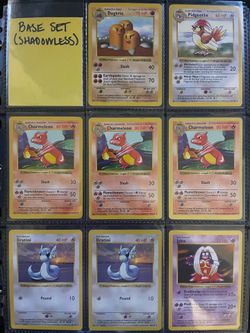 Pokemon Base Set Shadowless Lot