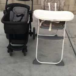 Graco High Chair & Stroller Bassinet 
