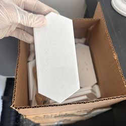 Porcelain Tile White Picket Pieces 3x6 