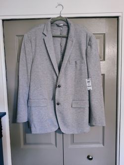 NWT Alfani Gray Knit Blazer XL Men's