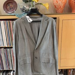NWT, IMMACULATE MEN’S MICHAEL KORS LINED, LUXURIOUS LAMBSKIN SUEDE Blazer, M
