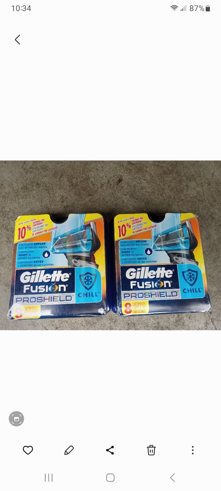 Gillette Fusion Proshield Chill 16pcs New