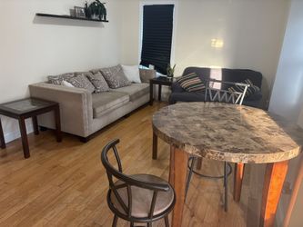 Couch, Coffee Table, Round Table, End Tables, Chairs