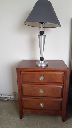 Set of 2 Wooden Nightstands with 3 Drawers – $50 – Moving Sale!