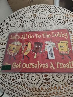 Let's All Go To The Lobby Retro Metal Sign