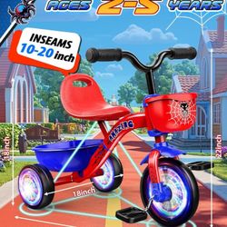 Spiderman Tricycle For Kids 1 - 5 Years Old ( Brand New, Never Used, In Box ) For $40