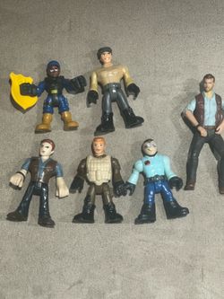 Imaginext lot of 6 Jurassic Park World figure Dino riders