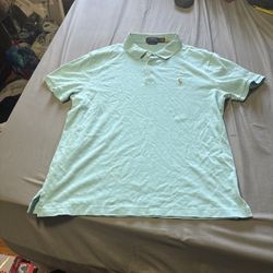 Polo Ralph Lauren - Custom Slim Fit - Teal Aqua Blue Cotton Polo Shirt - L