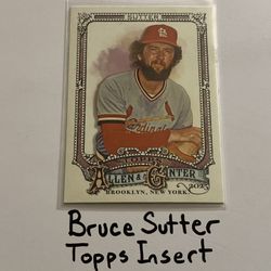 Bruce Sutter St. Louis Cardinals Hall of Fame Pitcher Topps Short Print Insert Card. SP313. 