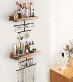 Jewelry holder shelves