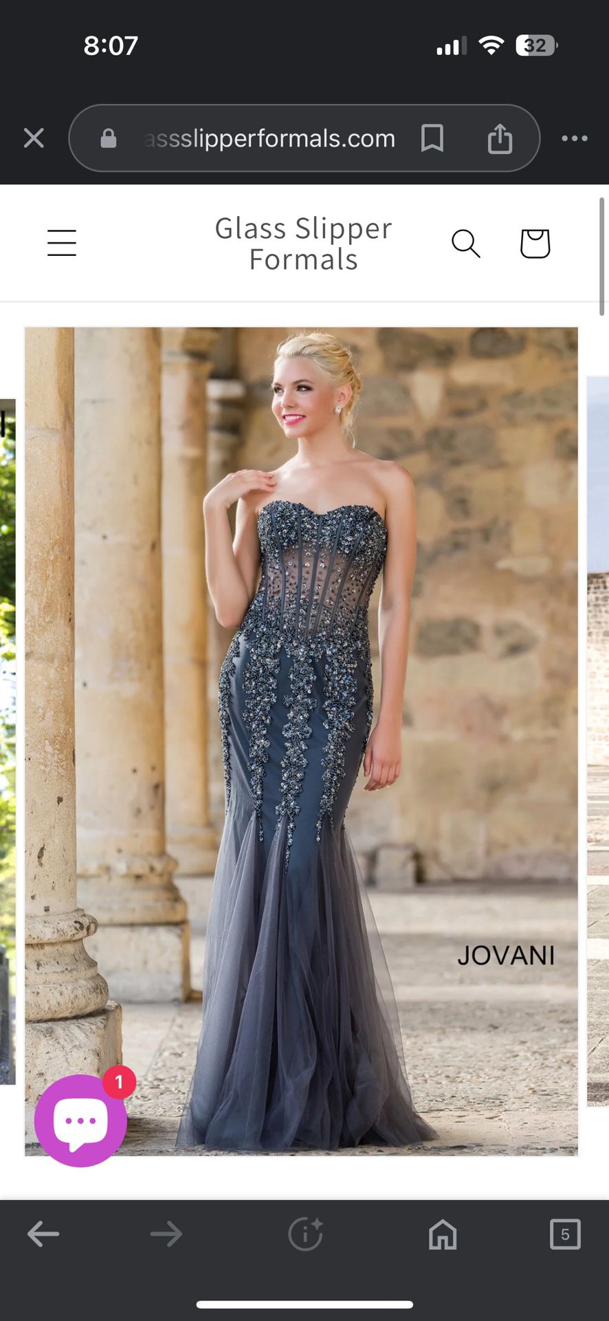 Jovani 5908 Sheer Corset Mermaid Prom Dress