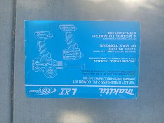 Makita 18v LXT brushless 2 pc combo kit