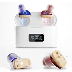 Invisible Hearing Aids for Seniors & Adults - Clear Sound & Whistle-Free | 3 Mode Operation | 16-Channel Digital Hearing Aid Rechargeable w/Noise Canc