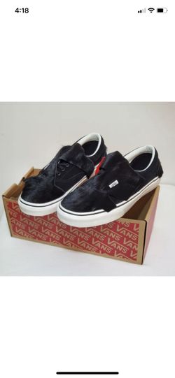  Vans Era Origami-Calf Hair Black Sneakers  Size 6.5 Men's...8 women's