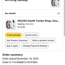 Health Tracker Rings (Size 8 Silver)