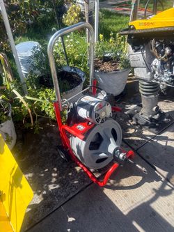K-400 Drain Cleaning Snake Auger 120-Volt Drum Machine with C-32IW 3/8 in. x 75 ft. Cable + 4-Piece Tool Set & Gl